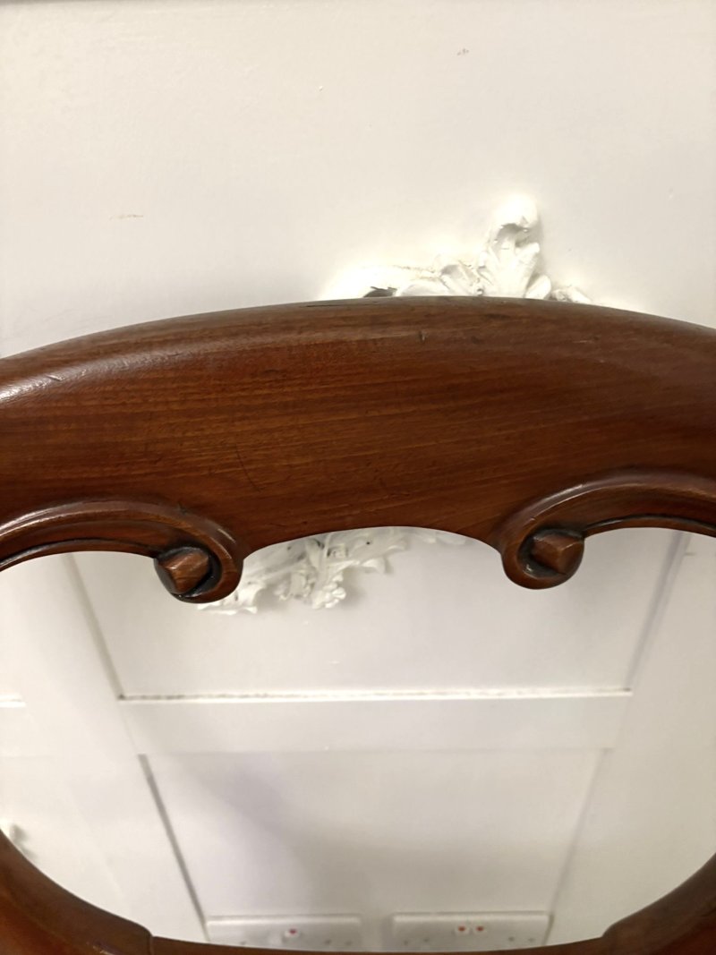 Superb Quality Set Of Six Antique Victorian Mahogany Dining Chairs - Image 9